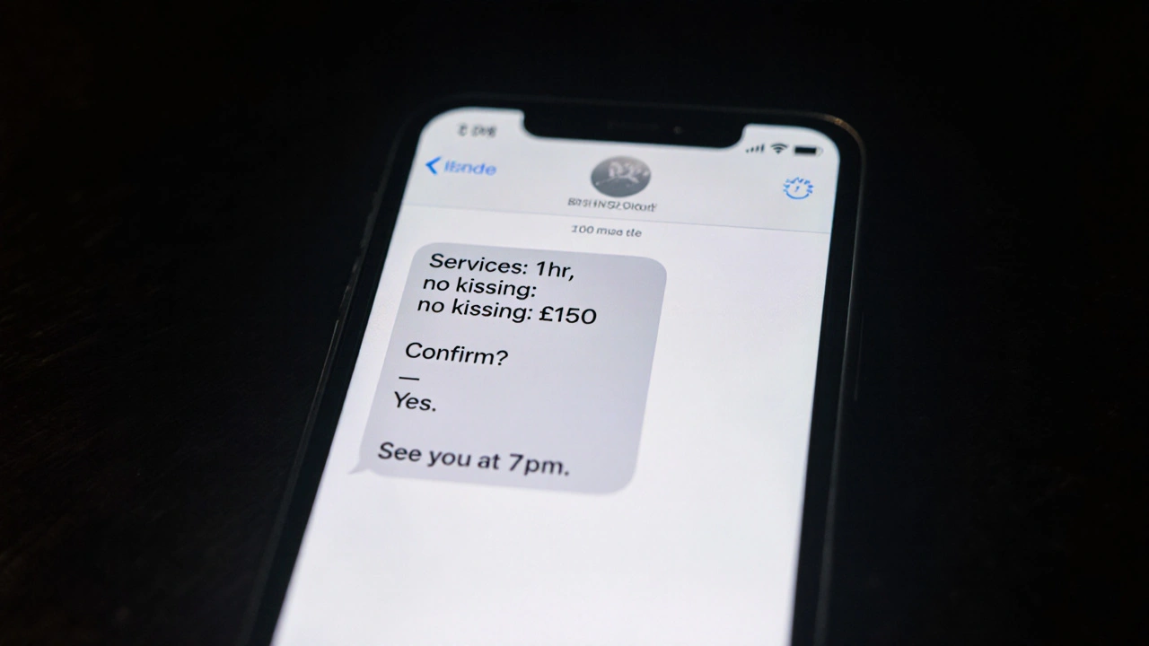 Smartphone screen showing clear service confirmation text message.